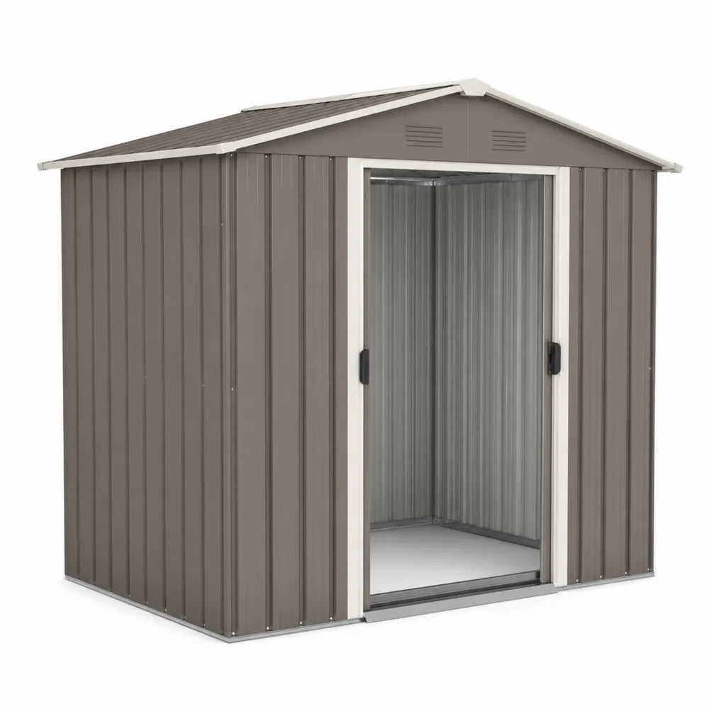 Abri de Jardin Métallique Marron 213x130x173 cm